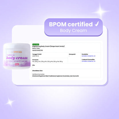 Brightening Body Cream 200gr & Beautyinu Brightening Booster Gold Powder 25gr