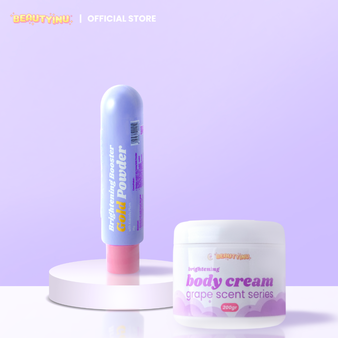 Brightening Body Cream 200gr & Beautyinu Brightening Booster Gold Powder 25gr