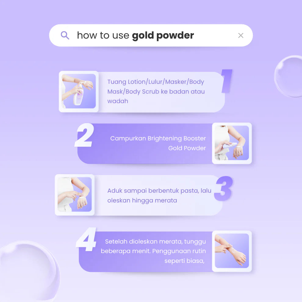 [Paket Lebih Hemat Banget] isi 7 Brightening Booster Gold Powder 25gr